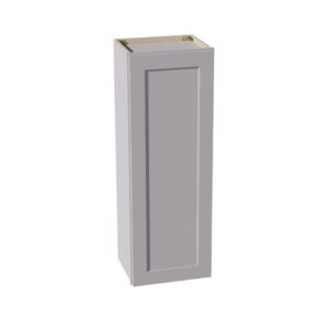 HA-W1542: Ash Gray Shaker 15"W x 42"H 1 Door & 3 Shelves Standard Wall Cabinet