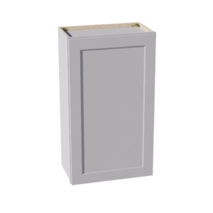 HA-W2136: Ash Gray Shaker 21"W x 36"H 1 Door & 2 Shelves Standard Wall Cabinet