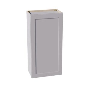 HA-W2142: Ash Gray Shaker 21"W x 42"H 1 Door & 3 Shelves Standard Wall Cabinet