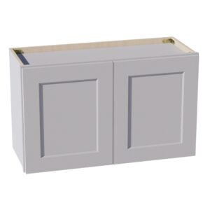 HA-W3018: Ash Gray Shaker 30"W x 18"H 2 Doors Standard Wall Bridge Cabinet