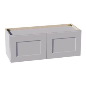 HA-W3312: Ash Gray Shaker 33"W x 12"H 2 Doors Standard Wall Bridge Cabinet