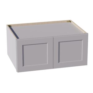 HA-W331524: Ash Gray Shaker 33"W x 15"H x 24"D 2 Doors Standard Bridge Wall Cabinet