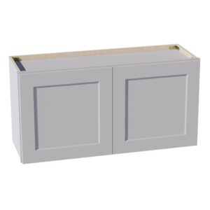 HA-W3618: Ash Gray Shaker 36"W x 18"H 2 Doors Standard Wall Bridge Cabinet