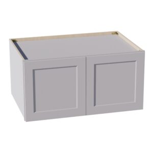 HA-W361824: Ash Gray Shaker 36"W x 18"H x 24"D 2 Doors Standard Bridge Wall Cabinet
