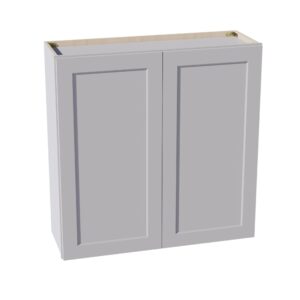 HA-W3636: Ash Gray Shaker 36"W x 36"H 2 Doors & 2 Shelves Standard Wall Cabinet