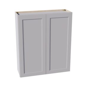 HA-W3642: Ash Gray Shaker 36"W x 42"H 2 Doors & 3 Shelves Standard Wall Cabinet