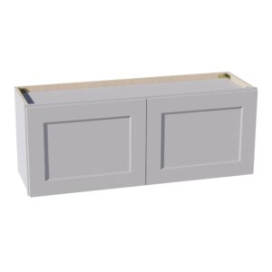 HA-W3915: Ash Gray Shaker 39"W x 15"H 2 Doors Standard Wall Bridge Cabinet