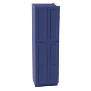 HB-TP2484: Indigo Blue Shaker 24"W x 84"H x 24"D 5 Door & 5 Shelves Tall Shelf Pantry Cabinets
