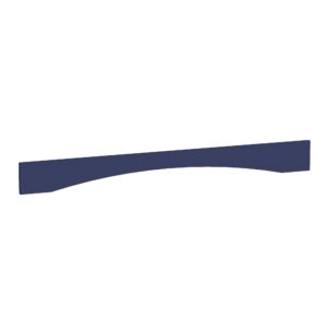 HB-VAR54: Indigo Blue Shaker 54"W x 5-1/2"H x 3/4"D Arched Valance