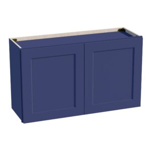 HB-W3621: Indigo Blue Shaker 36"W x 21"H 2 Doors Standard Wall Bridge Cabinet