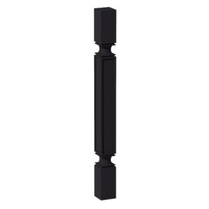 HE-SP336: Ebony Black Shaker 03"W x 36"H x 03"D Square Roman Pillar
