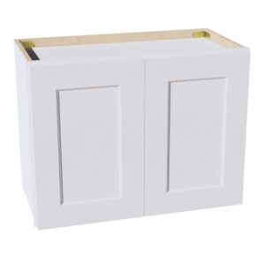 HF-W2418: Frost White Shaker 24"W x 18"H 2 Doors Standard Wall Bridge Cabinet