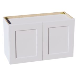 HF-W3018: Frost White Shaker 30"W x 18"H 2 Doors Standard Wall Bridge Cabinet