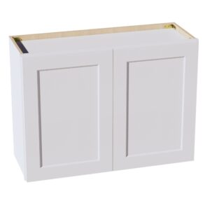 HF-W3324: Frost White Shaker 33"W x 24"H 2 Doors Standard Wall Bridge Cabinet