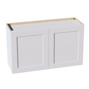 HF-W3621: Frost White Shaker 36"W x 21"H 2 Doors Standard Wall Bridge Cabinet