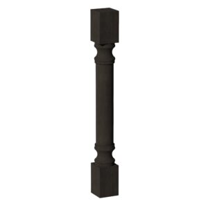 HG-RP436: Dark Gray Shaker 04"W x 36"H x 04"D Round Roman Pillar