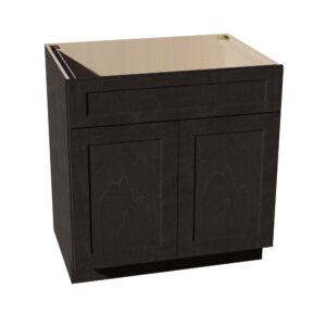 HG-SB33: Dark Gray Shaker 33" 2 Doors 1 False Drawer Sink Base Cabinet
