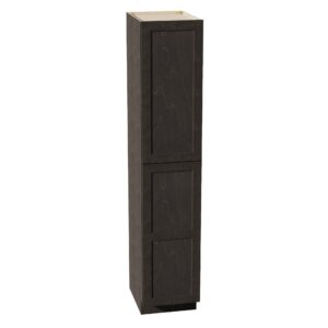 HG-TP1890: Dark Gray Shaker 18"W x 90"H x 24"D 2 Doors & 5 Shelves Tall Shelf Pantry Cabinets