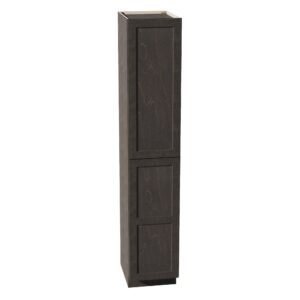 HG-TP1896: Dark Gray Shaker 18"W x 96"H x 24"D 2 Doors & 6 Shelves Tall Shelf Pantry Cabinets