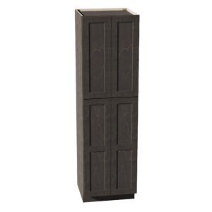 HG-TP2484: Dark Gray Shaker 24"W x 84"H x 24"D 5 Door & 5 Shelves Tall Shelf Pantry Cabinets