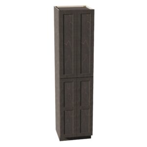 HG-TP2496: Dark Gray Shaker 24"W x 96"H x 24"D 4 Door & 6 Shelves Tall Shelf Pantry Cabinets