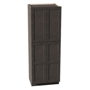 HG-TP3084: Dark Gray Shaker 30"W x 84"H x 24"D 4 Door & 5 Shelves Tall Shelf Pantry Cabinets