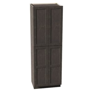 HG-TP3090: Dark Gray Shaker 30"W x 90"H x 24"D 4 Door & 5 Shelves Tall Shelf Pantry Cabinets