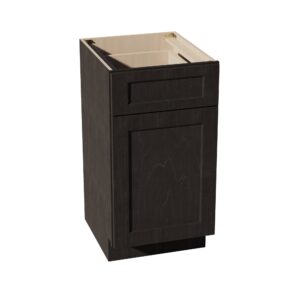 HG-VB1821: Dark Gray Shaker 18"W x 34-1/2"H x 21"D 1 Door & 1 Drawer Single Door Vanity Base Cabinets