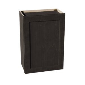 HG-W2130: Dark Gray Shaker 21"W x 30"H 1 Door & 2 Shelves Standard Wall Cabinet