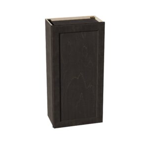 HG-W2142: Dark Gray Shaker 21"W x 42"H 1 Door & 3 Shelves Standard Wall Cabinet