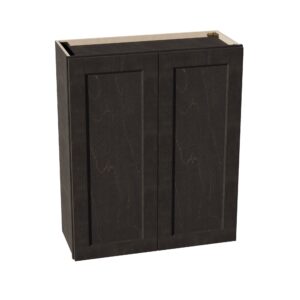 HG-W3036: Dark Gray Shaker 30"W x 36"H 2 Doors & 2 Shelves Standard Wall Cabinet