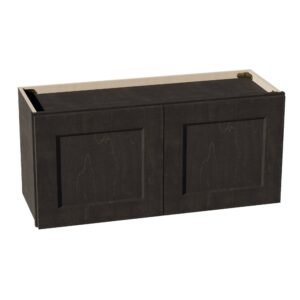 HG-W3315: Dark Gray Shaker 33"W x 15"H 2 Doors Standard Wall Bridge Cabinet