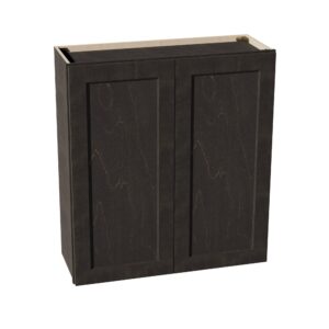 HG-W3336: Dark Gray Shaker 33"W x 36"H 2 Doors & 2 Shelves Standard Wall Cabinet