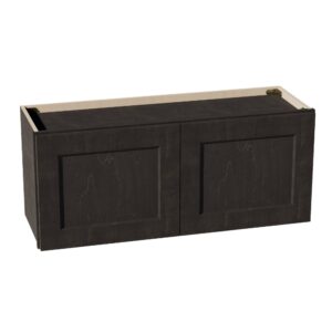 HG-W3615: Dark Gray Shaker 36"W x 15"H 2 Doors Standard Wall Bridge Cabinet