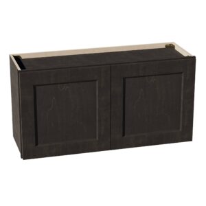 HG-W3618: Dark Gray Shaker 36"W x 18"H 2 Doors Standard Wall Bridge Cabinet