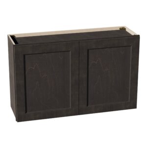 HG-W3624: Dark Gray Shaker 36"W x 24"H 2 Doors Standard Wall Bridge Cabinet