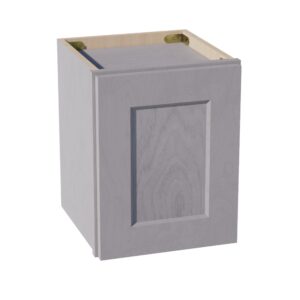 HLG-W1215: Light Gray Shaker 12"W x 15"H 1 Door Standard Wall Bridge Cabinet