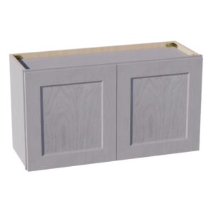 HLG-W3318: Light Gray Shaker 33"W x 18"H 2 Doors Standard Wall Bridge Cabinet