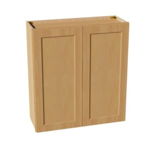 HT-W3336: Timber Wood Shaker 33"W x 36"H 2 Doors & 2 Shelves Standard Wall Cabinet
