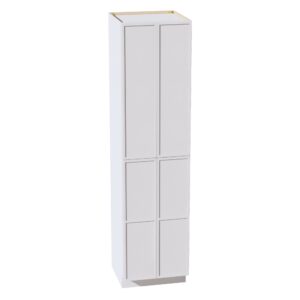 SF-TP2496: Frost White Slim Shaker 24"W x 96"H x 24"D 4 Door & 6 Shelves Tall Shelf Pantry Cabinets